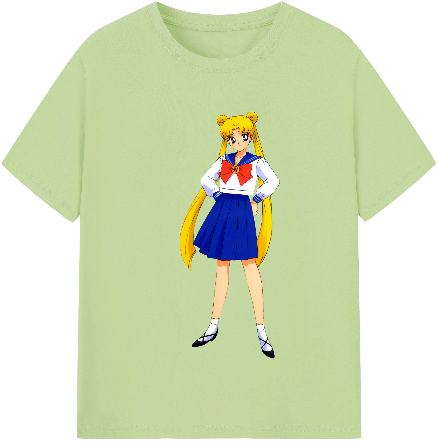 （画像用） 美少女戦士セーラームーン 愛野 美奈子 あいの みなこ Sailor Moon Aino Minako 綿100％半袖Tシャツ（フロントプリント）